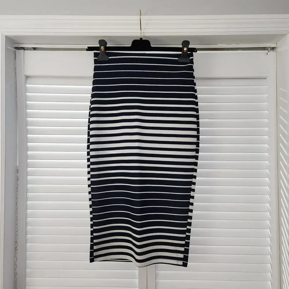 Wearever Body Slimming Pencil Skirt Blue and White Size S - Picture 7 of 7